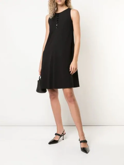 Shop Akris Short Sleeveless Dress In Black