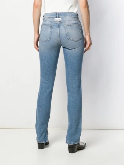 Shop Ganni Straight Leg Jeans In Blue