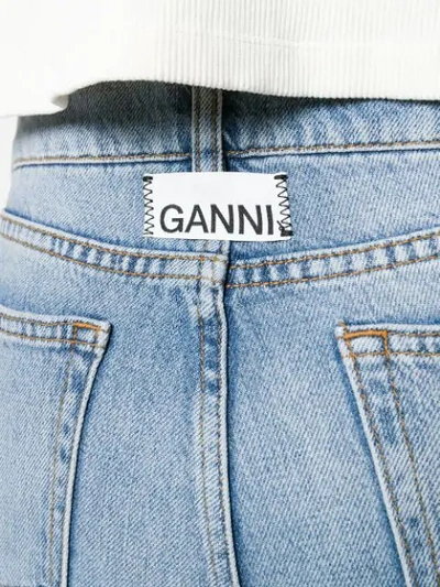 Shop Ganni Straight Leg Jeans In Blue