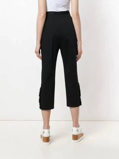 Shop I'm Isola Marras Cropped Ruffle Trousers In Black