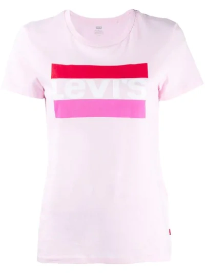 Shop Levi's Logo Box T In 0723 Pink