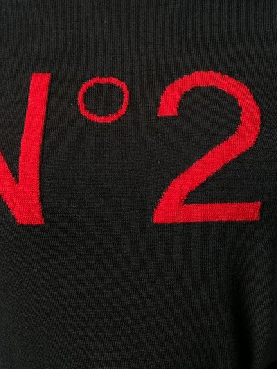 Nº21 LOGO基本款毛衣 - 黑色