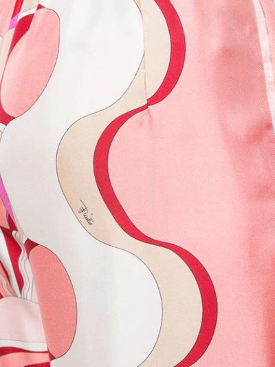 Shop Emilio Pucci Copacabana Print Silk Trousers In Pink