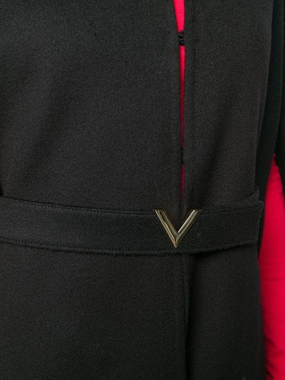 Shop Valentino V Logo Cape In Black