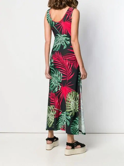 Shop Mc2 Saint Barth Myla Leaf Print Dress - Green