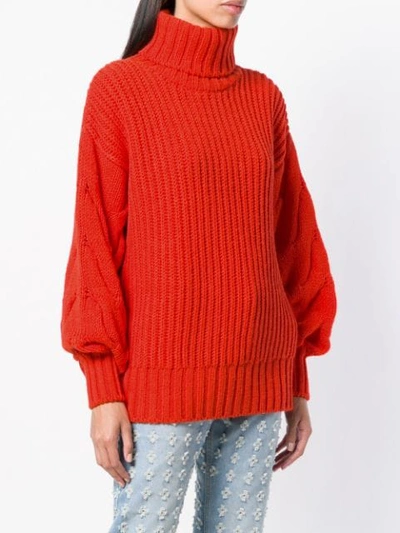 Shop P.a.r.o.s.h Ribbed Turtle Neck Jumper In Yellow