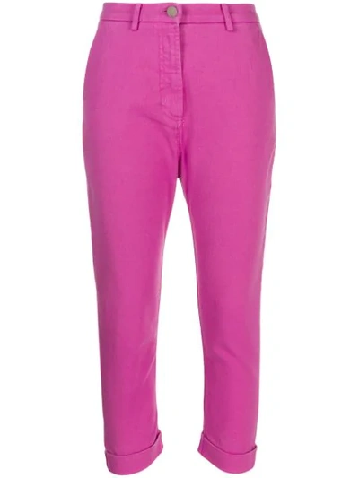 Shop N°21 Cropped Trousers In Pink