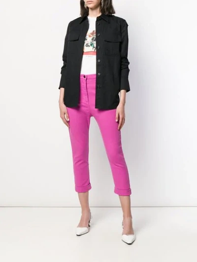 Shop N°21 Cropped Trousers In Pink