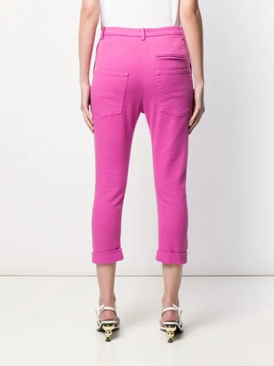 Shop N°21 Cropped Trousers In Pink