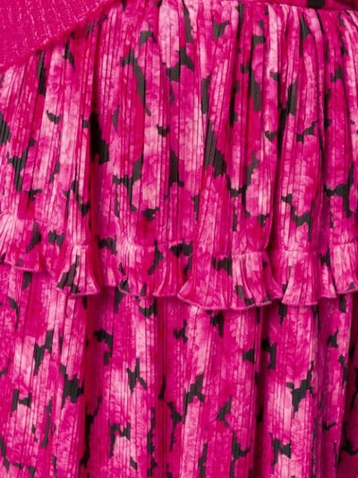 Shop Kenzo Peonie Pleated Skirt In Pink