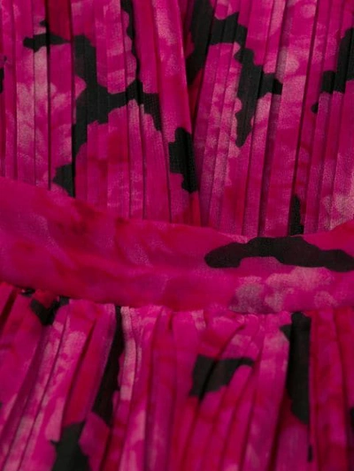 Shop Kenzo Peonie Pleated Skirt In Pink