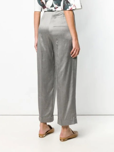 Shop Theory Straight Leg Trousers In Grey