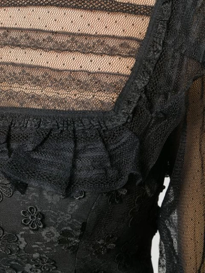Shop Three Floor Twiggy Embroidered Mini Dress In Black