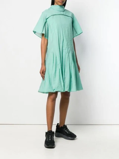 Shop Acne Studios Blanket Stitched Dress - Green