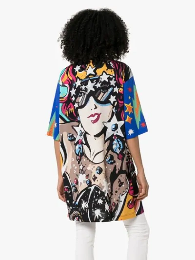 Shop Dolce & Gabbana Leopard Queen-print Oversized T-shirt In Hhy03 Multicoloured