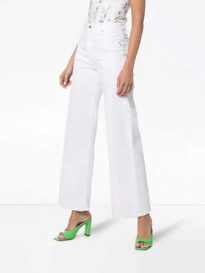 Shop Eve Denim Charlotte Wide-leg Jeans In White