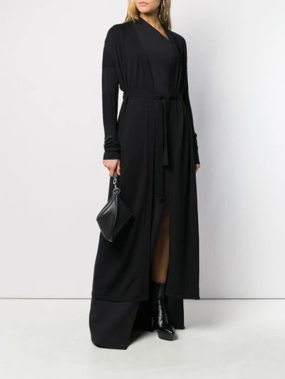 Shop Rick Owens Draped Maxi Dress In Black