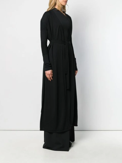 Shop Rick Owens Draped Maxi Dress In Black