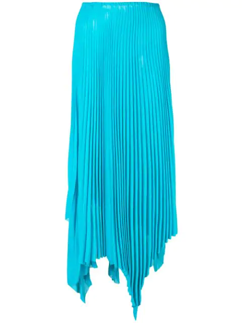 Marques' Almeida Asymmetric Pleated Skirt In Blue | ModeSens