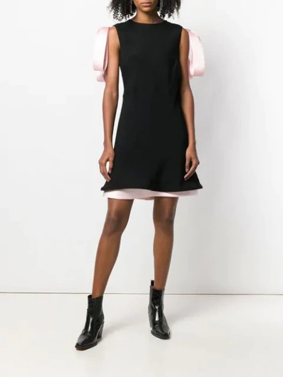 Shop Calvin Klein 205w39nyc Bow-detailed Dress In Black