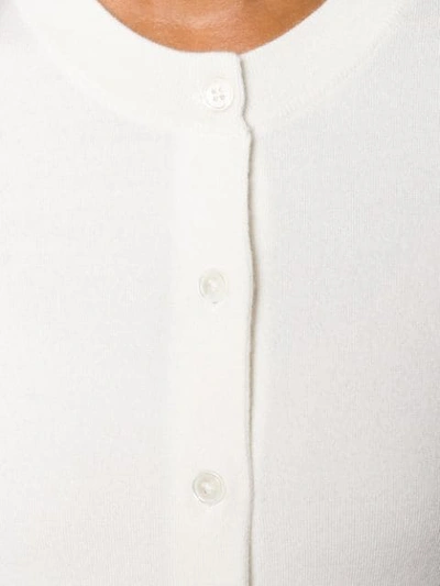 EXTREME CASHMERE N94排扣开合开衫 - 白色