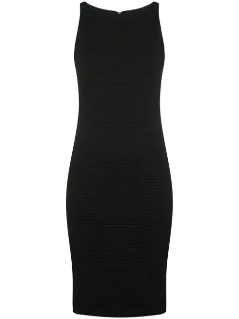 Emporio Armani Classic Fitted Dress In Black | ModeSens