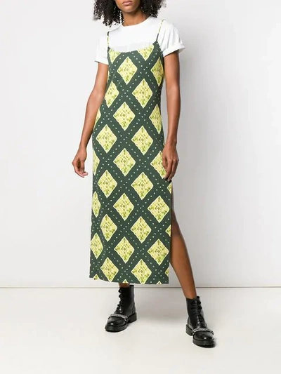 Shop Marc Jacobs Ikat-print Dress In Green