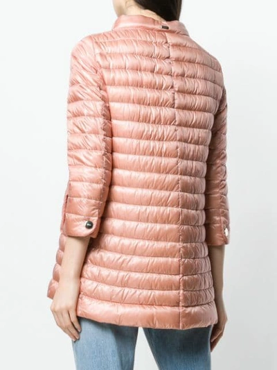 Shop Herno Funnel Neck Padded Jacket In Pink