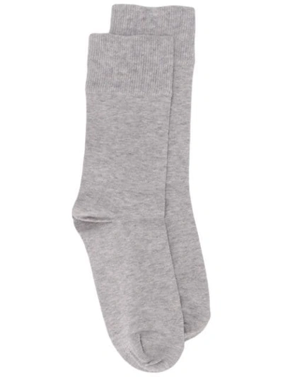 Shop Golden Goose Logo Socks In Grey