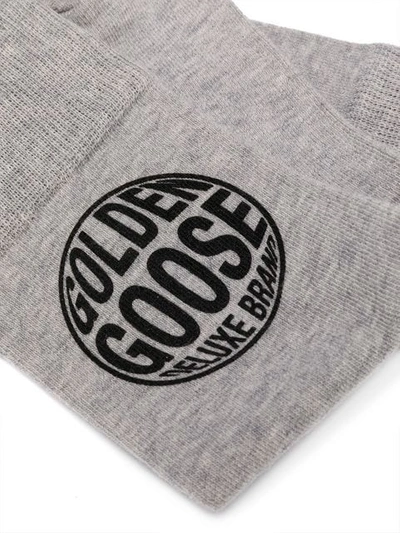 Shop Golden Goose Logo Socks In Grey