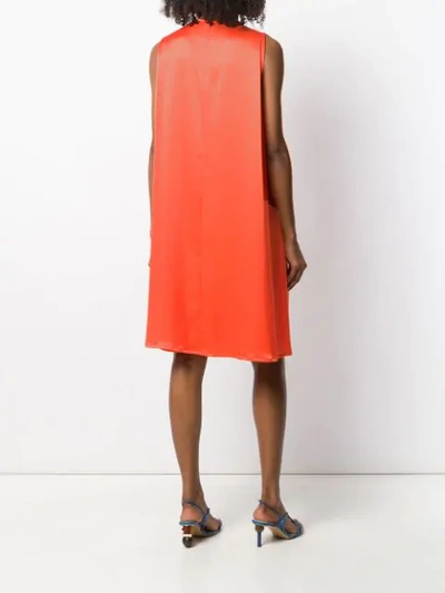 Shop Gianluca Capannolo Belted Midi Dress In Orange