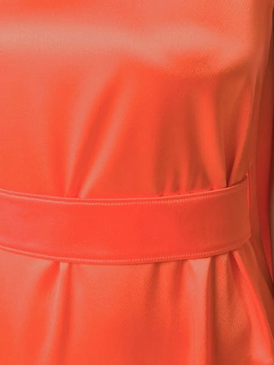 Shop Gianluca Capannolo Belted Midi Dress In Orange