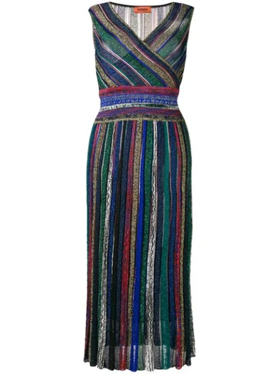 Shop Missoni Striped Midi Dress - Green