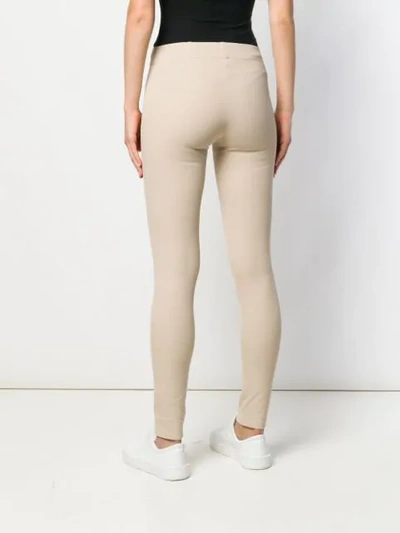 Shop Joseph Gabardine Stretch Leggings In Brown