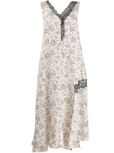 Shop Alysi Small Floral Print Dress - Neutrals