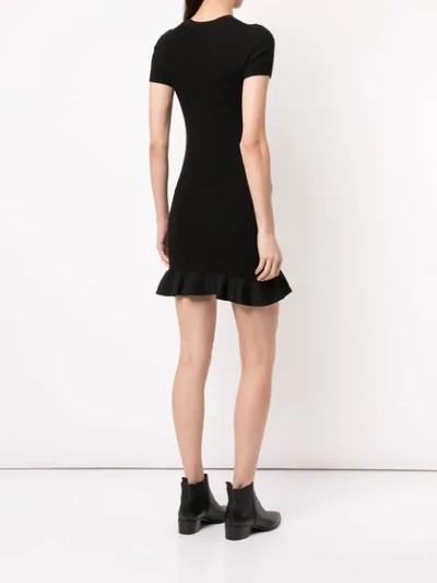 Shop Alexander Wang Short Ribbed Dress In Black