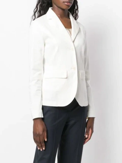 Shop Barena Venezia Tailored Blazer Jacket In White