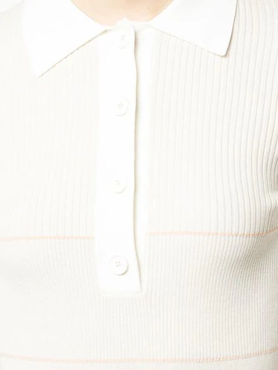 Shop Proenza Schouler Silk Cashmere Knit Polo In White