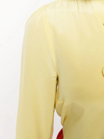 Shop Michael Michael Kors Chiffon Blouse In Yellow