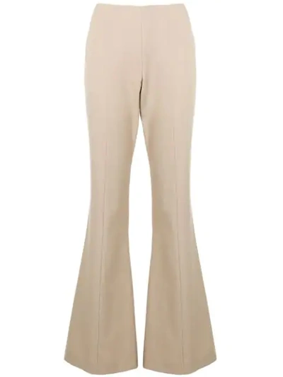 Shop Maison Margiela Flared Style Trousers In Neutrals