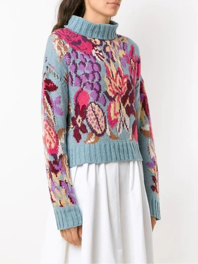 Shop Cecilia Prado Fabiana Intarsia Sweater In Multicolour