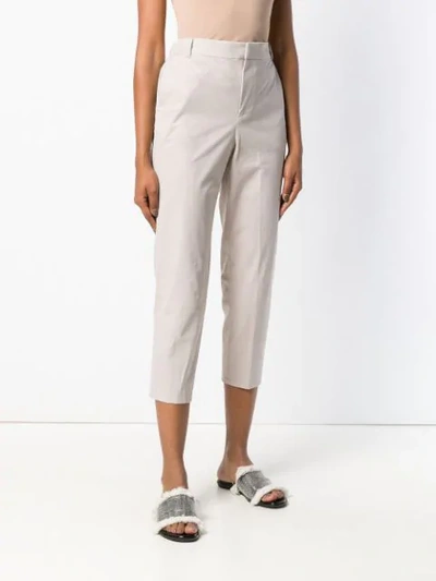 Shop Knott Cropped Trousers In Neutrals