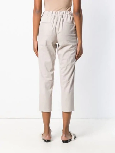 Shop Knott Cropped Trousers In Neutrals