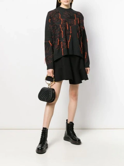 Shop Mcq By Alexander Mcqueen Aviary Knitted Jumper In Black