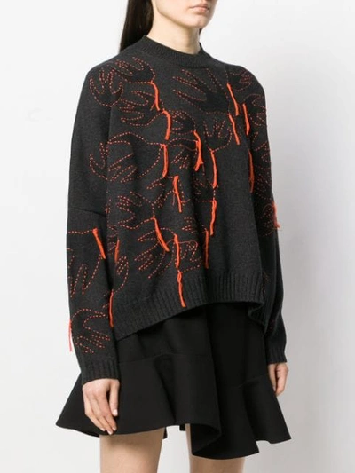Shop Mcq By Alexander Mcqueen Aviary Knitted Jumper In Black