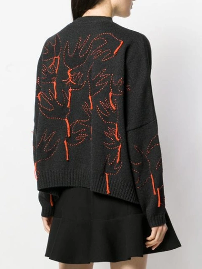 Shop Mcq By Alexander Mcqueen Aviary Knitted Jumper In Black