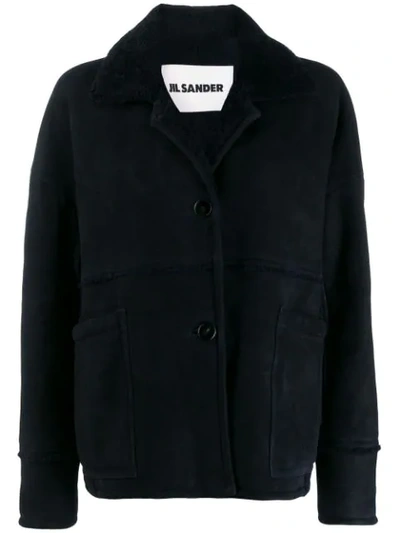 Shop Jil Sander Laney Short Coat In Blue