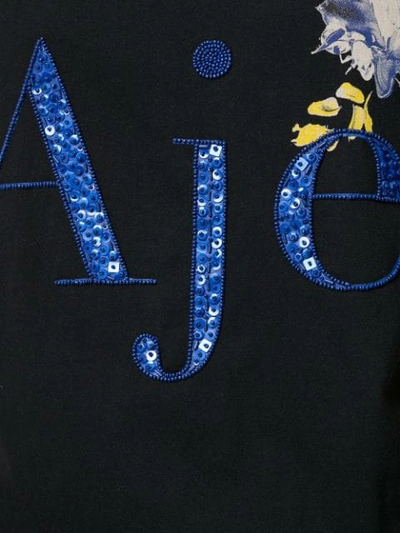 Shop Aje T-shirt Mit Print - Schwarz In Black