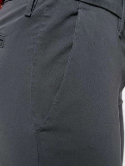 Shop Aspesi Cropped Slim Fit Chinos In Grey