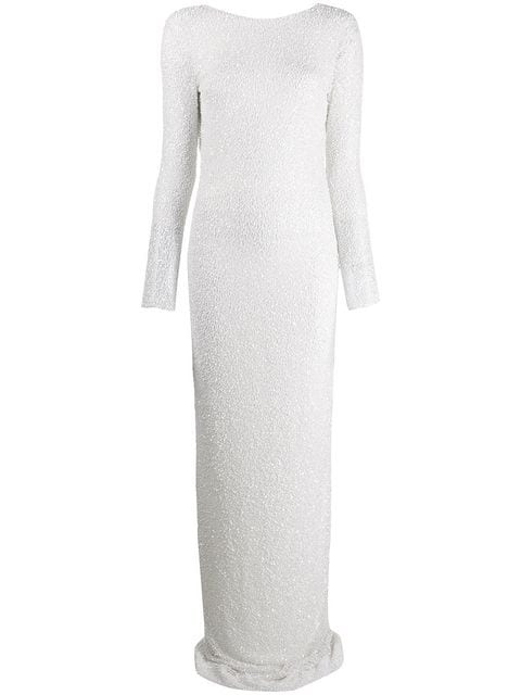 long white sequin dress